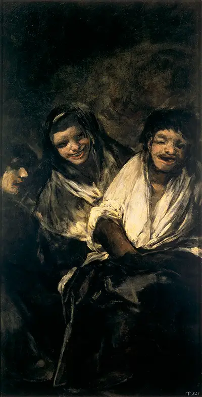 Man Mocked by Two Women Francisco de Goya